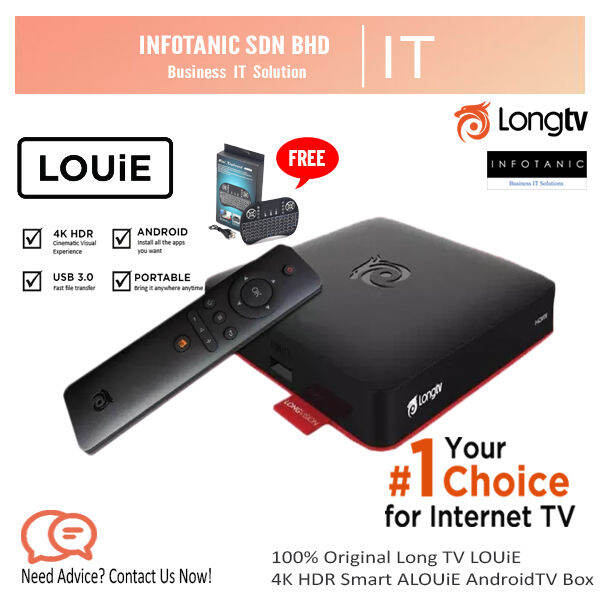 Original 100% Long TV LOUiE 4K HDR Smart AndroidTV Box | Lazada