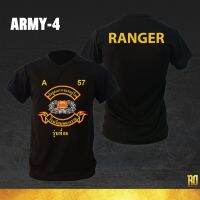 [S-5XL]เสื้อซับในทหารคอกลม เสือคาบดาบ RANGER  แขนสั้นคอกลม ARMY-4S-5XL