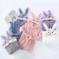 Kids Robe Boy Winter Flannel Sleepwear Baby Girl Night-robe Pajamas Cartoon Rabbit Homewear Nightgown Toddler Girls Sleep Wear