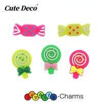 【Cute Deco】Lovely Lollipops (5 Types) Lollipop Powder / Candy Yellow / Candy Red /Charm Button Deco/ Cute Jibbitz Croc Shoes / Charm Resin Material for Shoe Accessories