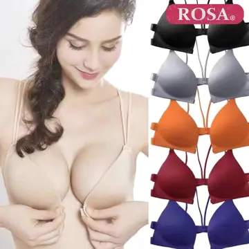 7 Colors Plus Size Sexy Push Up Bra Front Closure Solid Color Bra Seamless  Bras for Women CupBC 36-38-40-42-44-46 N97