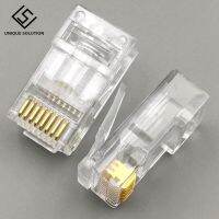 【HOT SALE】 Digital Shop Bangladesh 50ชิ้น-100ชิ้น RJ45ตัวเชื่อมต่อเครือข่ายปลั๊กแบบโมดูลาร์สำหรับหัวสายเคเบิล Cat6 Cat5