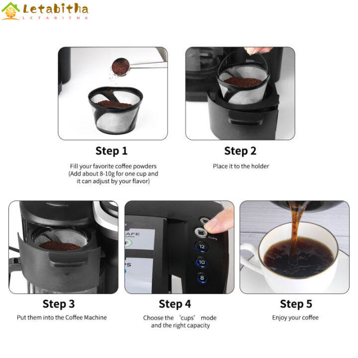 ถ้วยกรองกาแฟนำกลับมาใช้ได้ใช้ได้กับอะไหล่-keurig-k-duo-กระเปาะกรองทดแทนสำหรับสำนักงานบ้านกาแฟบด