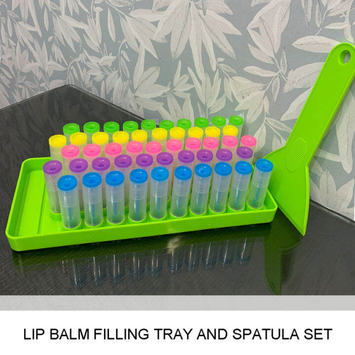 Lip Balm Filling Tray And Spatula Set Fast And Easy To Use Just Pour