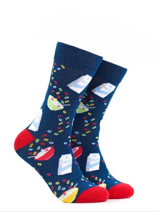 Iconic Socks Cereal Blue Crew length Office Formal Socks Lazada PH