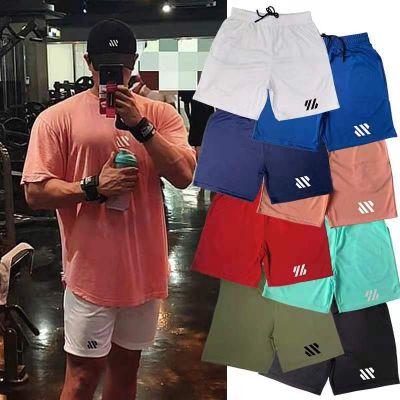 กางเกงขาสั้น Men Quick-drying Shorts Fitness Sports Short Pants with Pockets M-3XL QC7311624