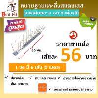 หนามกันนก​ หนามไล่นก​ ฐานและกิ่งสแตนเลส รุ่นพิเศษ 60 กิ่งต่อเส้น จำนวน​ 6 เส้น (3 เมตร)