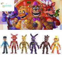 XSUIMI สไตล์ FNAF ฝันร้ายบอนนี่ตุ๊กตาหมีเฟร็ดดี้รถของตกแต่งรูปปั้นกระต่ายของเล่นห้าคืนที่รูปแบบการสะสมของเฟร็ดดี้