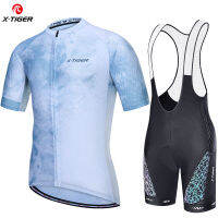 X-TIGER Cycling Jersey Set Breathable Mountain Bicycle Clothes for Men Short Sleeve Sports Cycling kit Bike Shirt Shorts