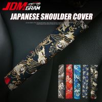 [HOT HOT SHXIUIUOIKLO 113] 2Pcs Car Seat Belt Cover JDM Shoulder Pad Safety สไตล์ญี่ปุ่น Universal Set Protector Breathable Auto อุปกรณ์ตกแต่งภายใน