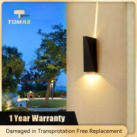 [แสงที่อบอุ่น] TOMAX 21เซนติเมตรระดับไฮเอนด์ LED กลางแจ้งกันน้ำ IP65โคมไฟติดผนังในร่มข้างเตียงภายนอกผนังคอลัมน์ทางเดินทางเดินโคมไฟ