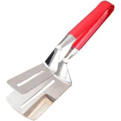 Anti-Scald Double-Sided Tongs, Multi-Functional Stainless Steel Food Flip Shovel Clip, Used for Steak Bread Burger, Etc