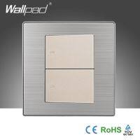 【Best-Selling】 HI UTILITY PRODUCTS 2019ขายดี2 Gang รีเซ็ต Wallpad หรูหราม่านไฟฟ้าสวิทช์ชัตเตอร์ Momentary ติดต่อผนัง