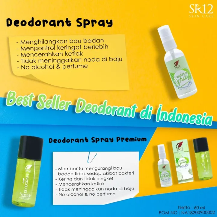 Deodorant Spray Alami Penghilang Bau Badan / Deodoran Obat Bau Badan
