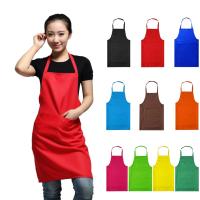 NEW Pure Color Cooking Kitchen Apron For Woman Men Chef Waiter Cafe Shop Hairdresser couples apron Custom Gift Bibs Plain Apron Aprons