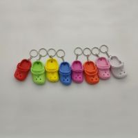 1PC Cute 3D Mini EVA Beach Hole Little Croc Shoe Keychain Girl Gift Bag Accessories Decoration Keyring Floating Key Chain Charm