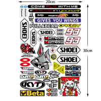 1เซ็ต SHOEI สติกเกอร์หมวกกันน็อคสะท้อนโลโก้ของผู้สนับสนุน93 Little Ant สติกเกอร์ถังน้ำมันแฟริ่งรถจักรยานยนต์กันน้ำเหมาะสำหรับ XRM125ฮอนด้า CBR HRC