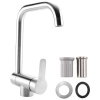 Front Window Folding Kitchen Faucet Stainless Steel 360° Rotation Hot and Cold Mixer Tap for Kitchen Sink Wash Basin