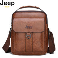 JEEP BULUO Fashion Mens Handbag Shoulder Bags Vintage Trends PU Leather Retro Messenger Bag Casual Male Crossbody Shoulder Bag