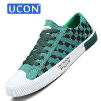 UCON ฉบับภาษาเกาหลีใหม่สำหรับผู้ชายรองเท้าใส่สบายนอกบ้านกีฬาลำลองอินเทรนด์และเบารองเท้าลำลองผู้ชายรองเท้ากีฬาผ้าใบอเนกประสงค์39-44