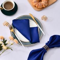 ◕♣ 12pcs Hemstitched Square Napkins Fabric 30x30cm Satin Cocktail Napkin for Party Wedding Table Cloth Soft Kitchen Dinner Napkins