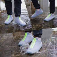 New Waterproof Shoe Cover Rain Boots Unisex Outdoor Solid Non-Slip Non-slip Wear-Resistant Reusable Zipper Silicone Shoes Cover Rain Boots