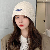 High Quality Female Winter Warm Solid Color Beanies Handmade Patch Knitted Coarse Lines Hat Crochet Women Lovely Caps YD014