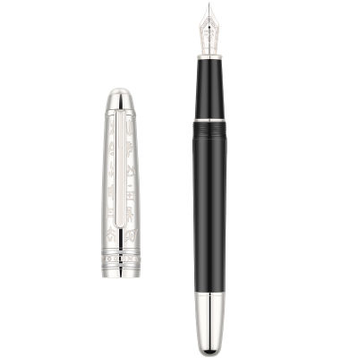 R มูนแมน Majohn P135โลหะเรซิ่นน้ำพุปากกาที่สวยงาม Oracle หมวก Ef ขนาดเล็กก้มปลายปากกาสีดำเขียนสำนักงานของขวัญปากกาหมึก