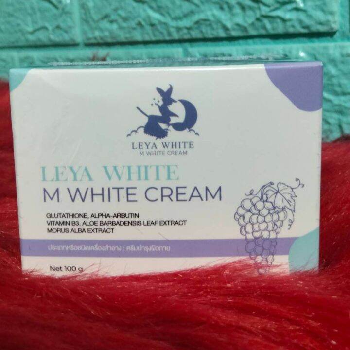 หัวเชื้อพม่า-ลียา-ไวท์-leya-white-m-white-cream-ครีมบำรุงผิวกาย-1-กระปุก-ปริมาณ-100-กรัม