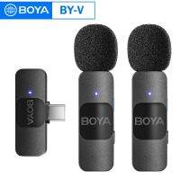 BOYA BY-V ปกไร้สายลาวาเลียร์ออกอากาศไมค์ขนาดเล็กโดยตรงสำหรับ Ro Live Streaming Youtube ลดเสียงรบกวน