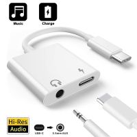 Type C Splitter 2 In 1 Audio Charging Adapter For Samsung Note 20 10 S20 Ultra Plus DAC USB C to 3.5mm Headphone Jack Converter