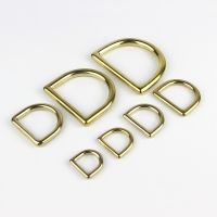 Solid brass cast rigging D ring saddle pet dog collar strap webbing harness Dee ring Leather craft bag luggage hardware acce Bag Accessories