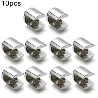 10 Pcs Zinc Alloy Glass Shelf Support Clamp Brackets Clip Polished Chrome Shelves 6-12mm For Fixing Bathroom Isolating Office