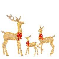 【hot】✗  3pcs Lighted Sleigh Outdoor Yard Decoration Front Yards