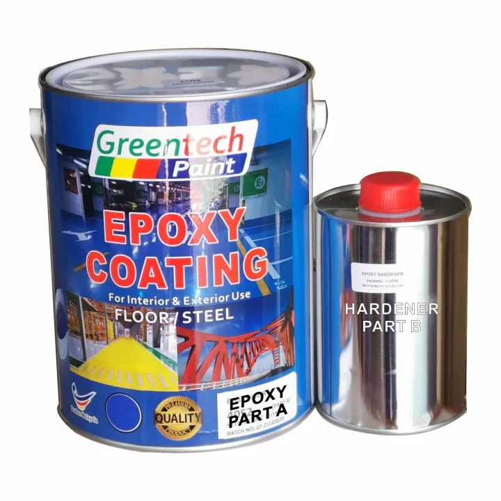 5L ( GREENTECH EPOXY ) FLOOR PAINT HEAVY DUTY & WATERPROOF COATING