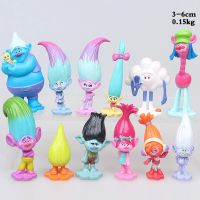 FastShipping 3-6ซม. 12ชิ้น/ล็อต Trolls รูปของเล่น Poppy สาขา Biggie Guy Diamond Smidge Cloud Guy ผมยาว Mini ตุ๊กตาของเล่นวันเกิด