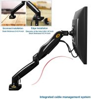 NB North Bayou F80 17–27” PC Monitor Arm Adjustable Gas Spring Full Motion Ergonomic Gaming Monitor Mount Tilt Swivel (2kg to 6.5kg) VESA 75 100mm