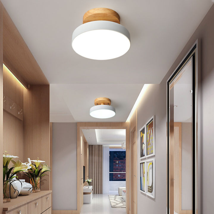 nordic-entrance-hallway-ceiling-lamps-balcony-wood-round-cloakroom-dining-room-study-bedroom-light-bathroom-industrial-lighting