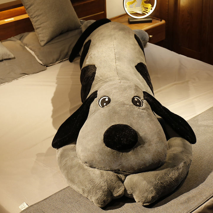 hot-ของเล่นตุ๊กตานุ่มพิเศษตุ๊กตาสุนัขตัวเดียวขนาดใหญ่นอนบนเตียงหมอนขายาวสำหรับเด็กวัน
