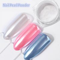 กรัม/กล่องเพชร Mermaid Pearl Mermaid Matte Shining สีขาว DIY Nail Art Glitter Chrome ผงฝุ่นตกแต่งเล็บ-Yeors