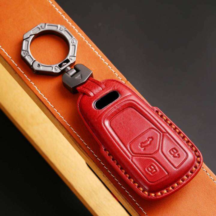 luxury-real-leather-car-key-case-cover-fob-holder-for-audi-a6-a4l-a5-a7-a8l-q7-q8-q3-a3-keyring-pouch-shell-keychain-protector