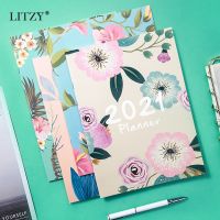 LITZY A4 2021 Plan Schedule Monthly Planner Notebook Journal 365 Days DIY Office Notepad Stationery School Supplies Note Books Pads