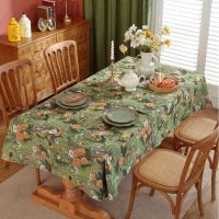 Table Cloth American Style Countryside Home Living Room Dining-table Table Cloth Rectangle Jacquard Weave Light Luxury