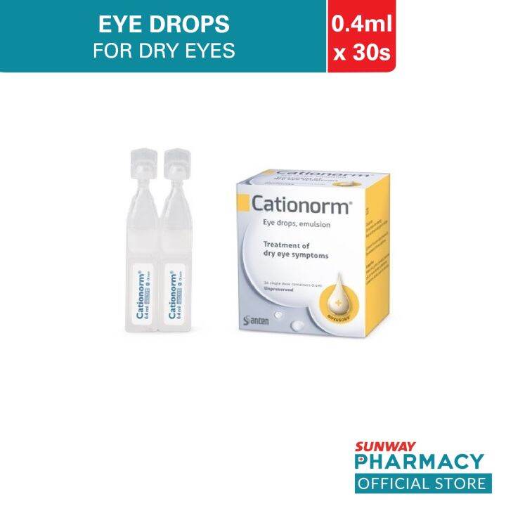 Sunway Pharmacy Cationorm Eye Drop Emulsion 0.4ml X 30S Lazada