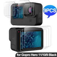 39ชิ้น HD กระจกนิรภัยสำหรับ GoPro ฮีโร่11 10 9สีดำเลนส์และด้านหน้าและด้านหลัง9H ฮาร์ดป้องกันหน้าจอสำหรับ GoPro Hero11 Hero10 Hero9