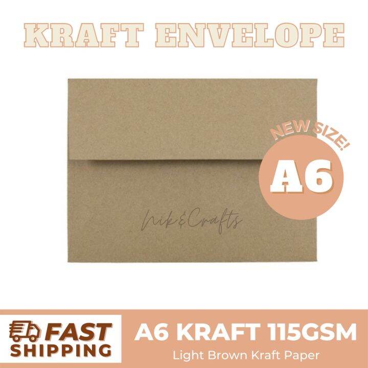 Kraft Envelope A6 for Wedding Invitations Lazada PH
