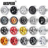 ❣┅△ AXSPEED-Metal Beadlock Roda Jantes Hubs para SCX24 1/24 TRX4M 1/18 Crawler peças do modelo carro 1.0 4pcs