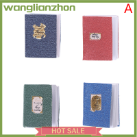 Wanglianzhon เซต1ชิ้น12บ้านตุ๊กตาอุปกรณ์เสริมฉากโมเดลหนังสือมีสีสันคลาสสิก