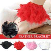 Ostrich Feather Cuff For Women Feather Cuffs For Wrist Snap Feather With Cuffs Nail Feather Cuffs Bracelet Shirts Photo Elegant O6K3