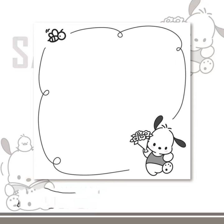 sanrio-กระดาษโน๊ต-ลายการ์ตูนซานริโอ้น่ารัก-แบบเรียบง่าย-สําหรับนักเรียน